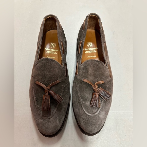 Allen Edmonds ACHESON Brown Suede Tassel LoafersSize 7